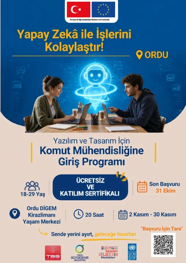 ORDU DİGEM’DE YAPAY ZEKÂ DESTEKLİ YAZILIM VE TASARIM EĞİTİMİ
