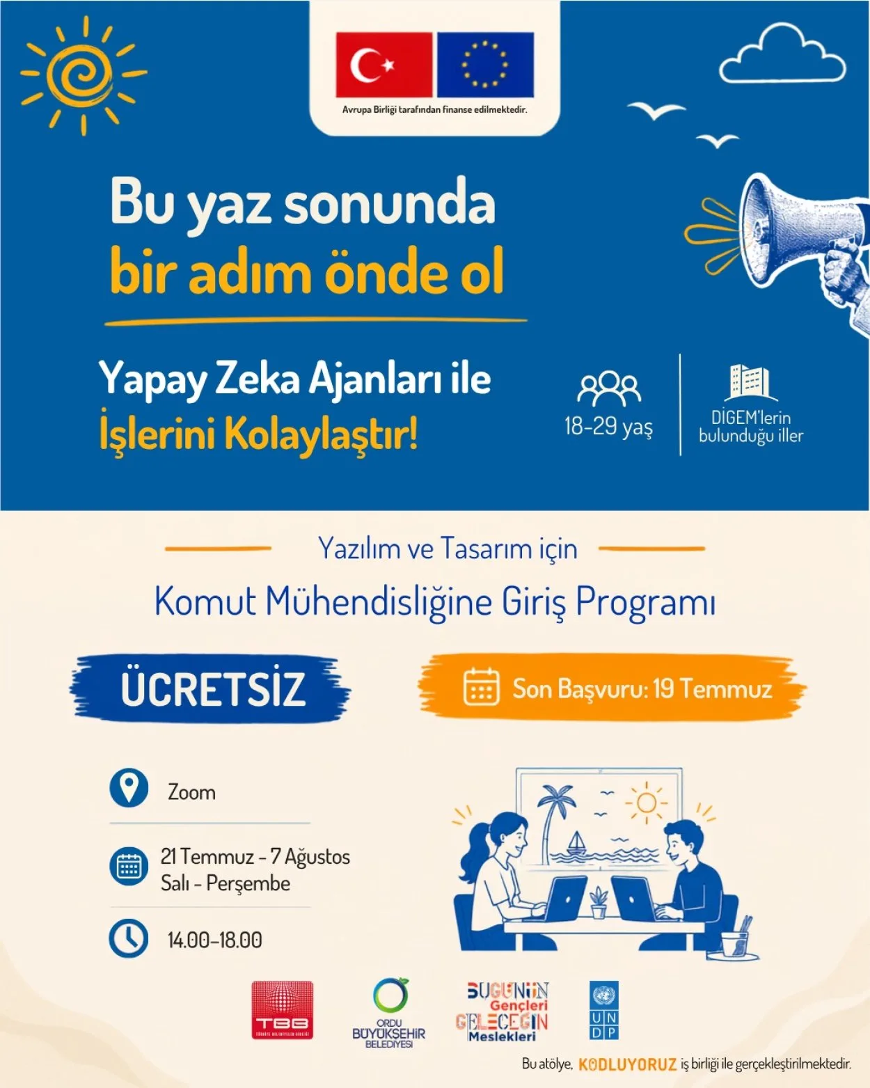 ORDU BÜYÜKŞEHİR BELEDİYESİNDEN GENÇLERE YAPAY ZEKÂ EĞİTİMİ FIRSATI