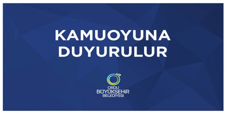BÜYÜKŞEHİR BELEDİYESİNDEN KAMUOYUNA AÇIKLAMA