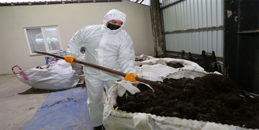 BÜYÜKŞEHİRDEN ORGANİK SOLUCAN GÜBRESİ 