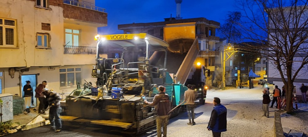 FATSA’DA SICAK ASFALT ÇALIŞMALARI SÜRÜYOR