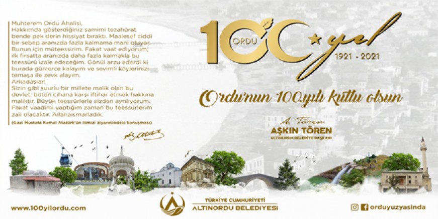 ORDU’MUZUN İL OLUŞUNUN 100. YILI