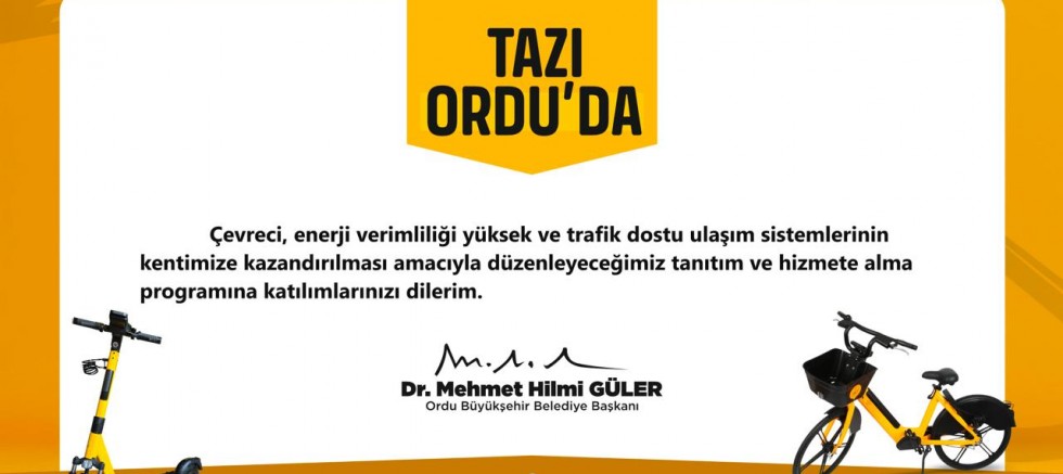 ORDU’YA YENİ ULAŞIM ARACI 