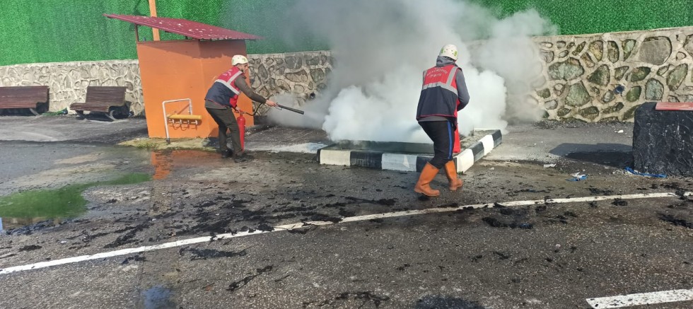 ORMAN YANGINLARIYLA MÜCADELE EĞİTİMLERİ SONA ERDİ 
