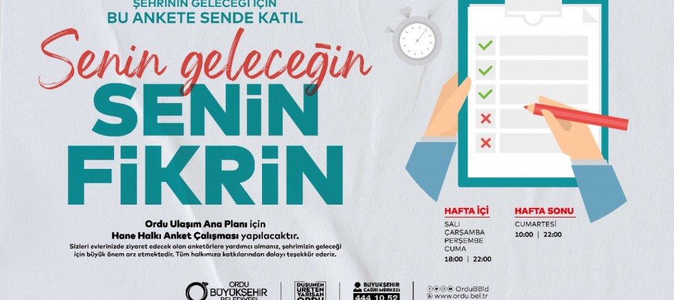 ULAŞIM ANKETİ FATSA’DA YAPILACAK